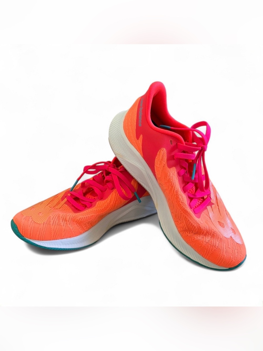 New Balance FuelCell Prism Running Shoes Bright Neon Orange Pink Women US 6.5⁠